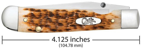 Case Tribal Lock 00247 Peach Seed Jig Amber Bone