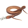 Weaver Oiled Canyon Rose Heavy Harness Roper Reins, 5/8 x 8'