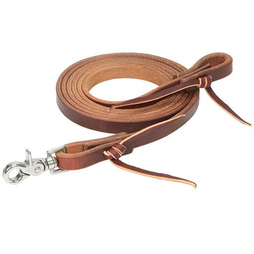 Weaver Oiled Canyon Rose Heavy Harness Roper Reins, 5/8 x 8'