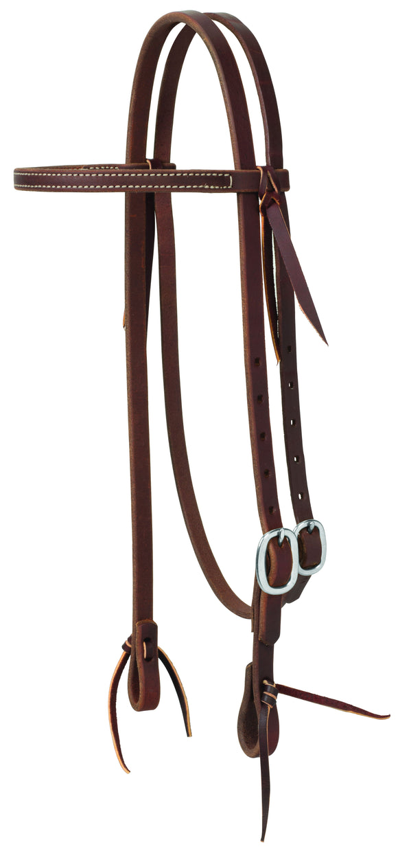 Weaver Working Tack Straight Browband Stainless Steel Single Buckle Headstall