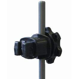 Electric Fence Insulator, Round Post, Screw-Tight, Black, 25-Pk.