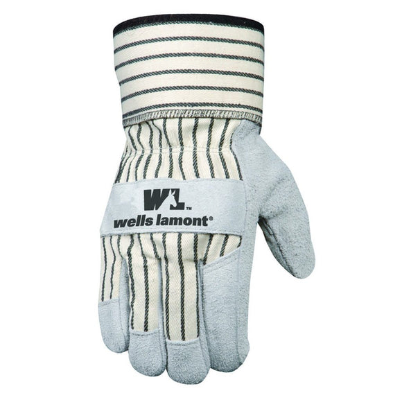 Wells Lamont Heavy Duty Split Cowhide Leather Palm Work Gloves