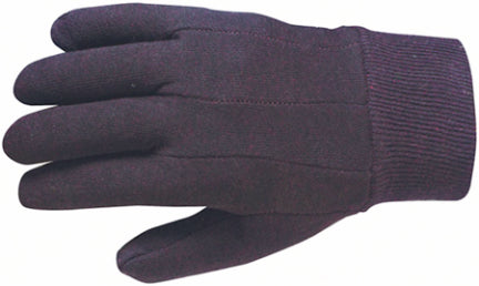 SEAL BROWN POLY/COTTON GLOVES