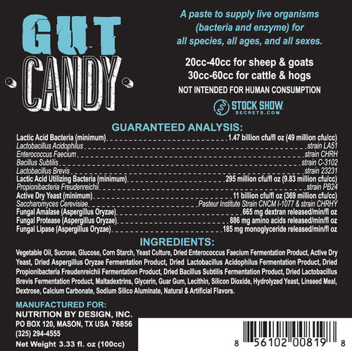Stock Show Secrets Gut Candy Paste
