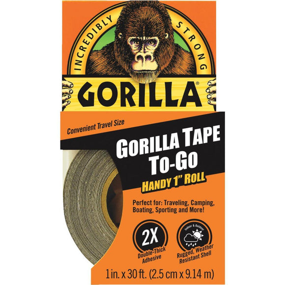 Gorilla 1 In. x 30 Ft. To-Go Heavy-Duty Duct Tape, Black