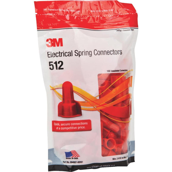 3M Medium Red 22 AWG to 8 AWG Wing Wire Connector (100-Pack)